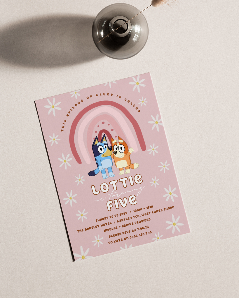 Bluey Daisy Invitation