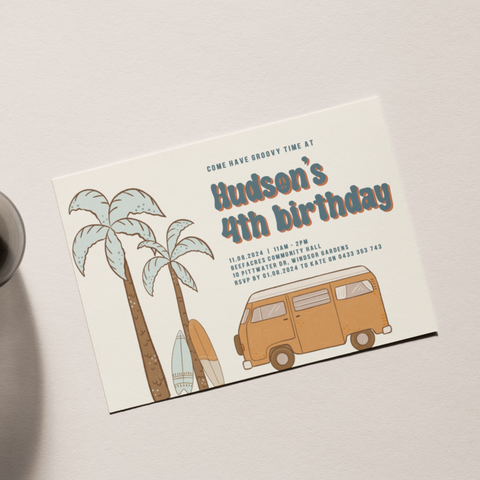 Groovy Dude Invitation