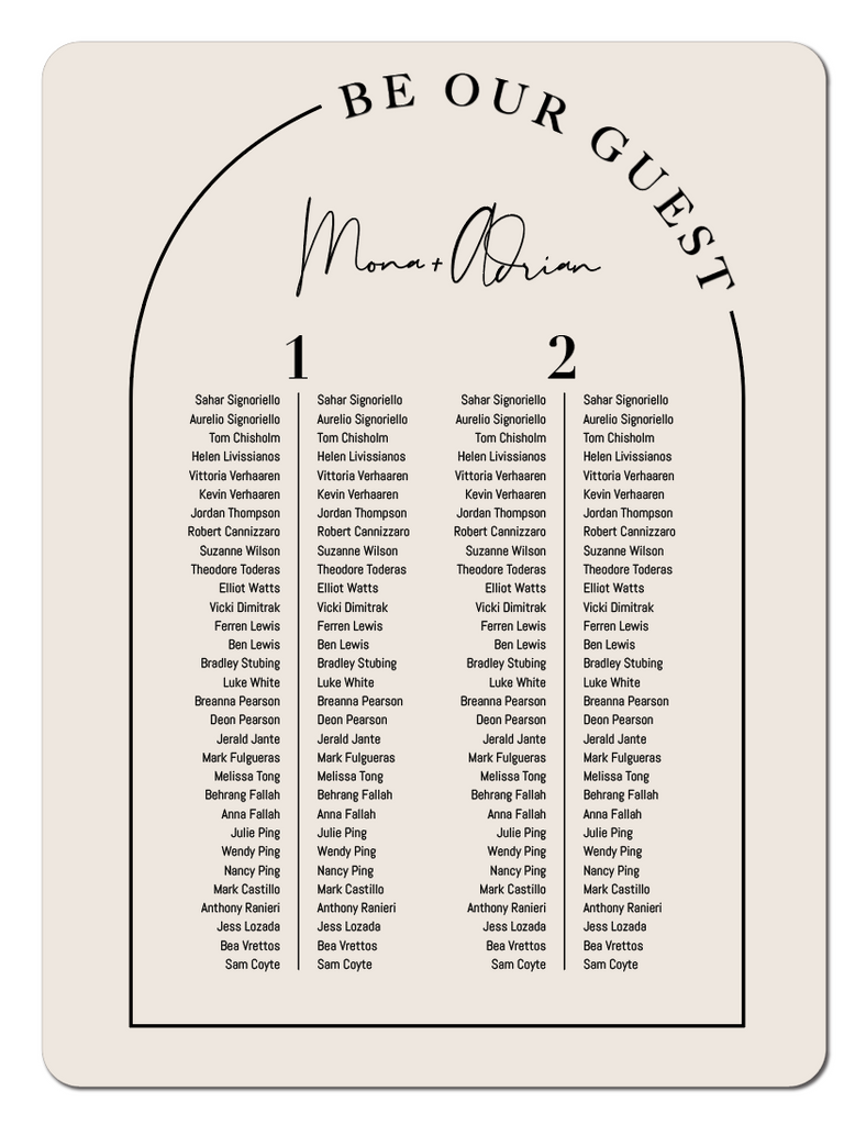 At Last Seating Chart