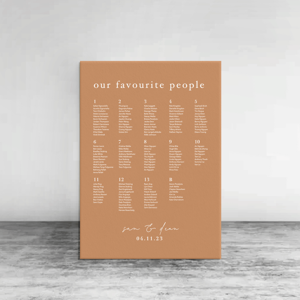 Wreath Seating Chart