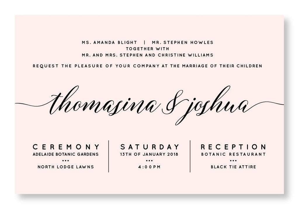 Botanic Bliss | Black print on Nude card