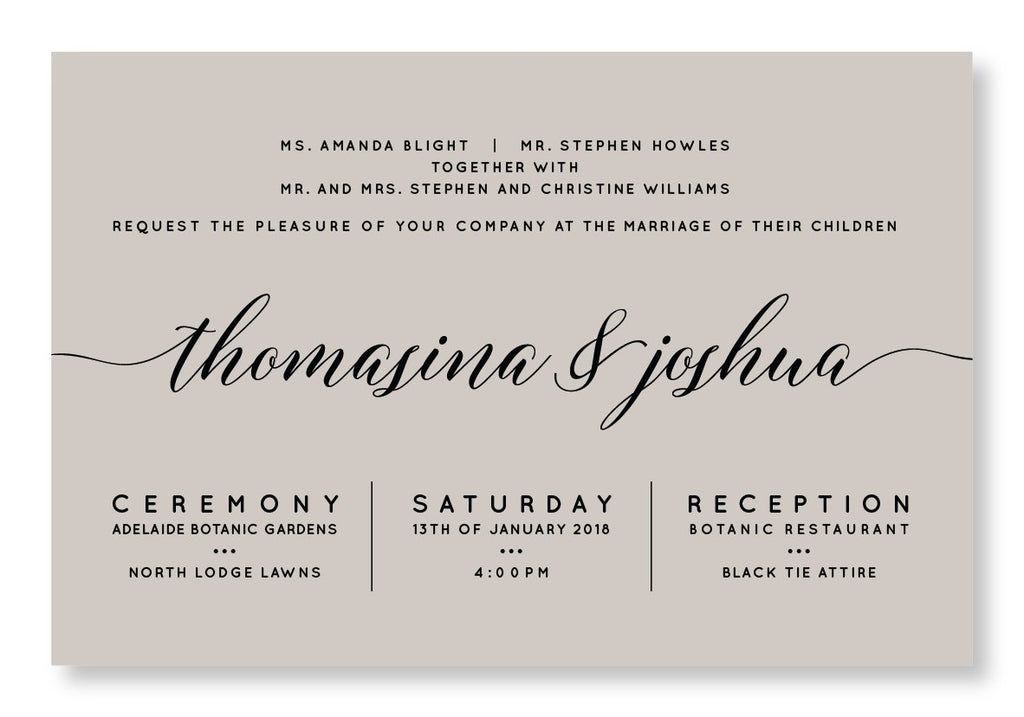 Botanic Bliss | Black print on Stone card