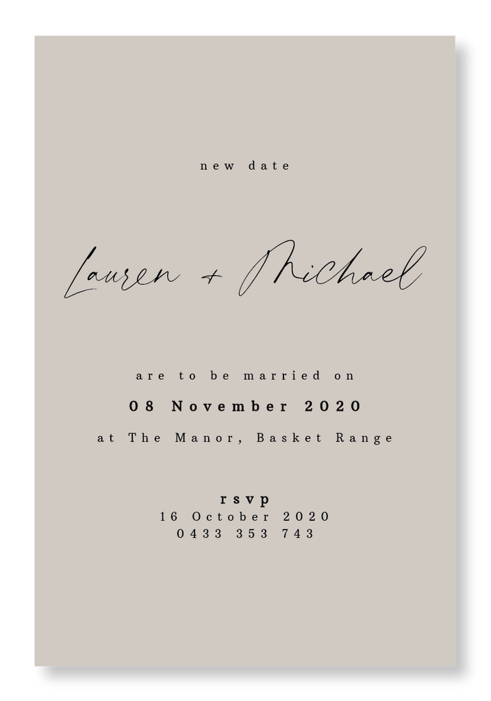 New Date Invitation
