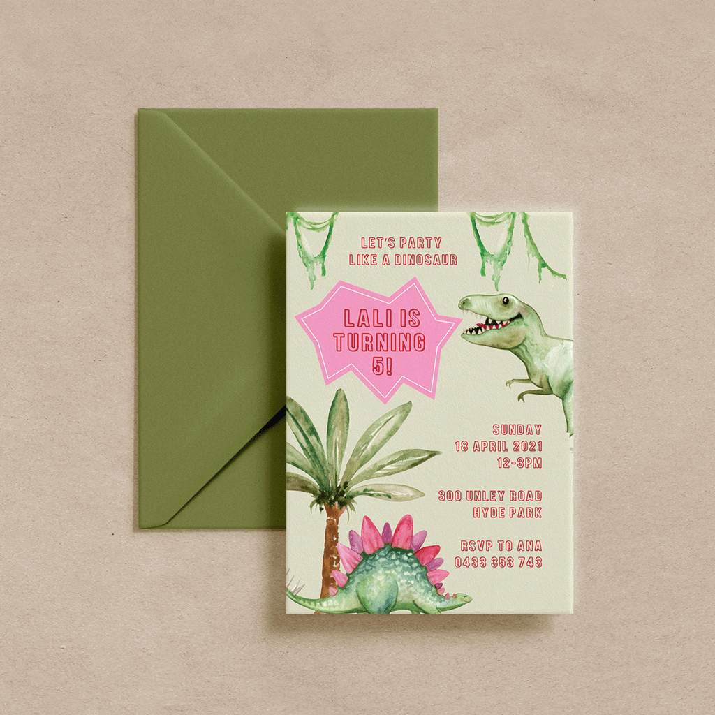 Dinosaur Roar Invitation