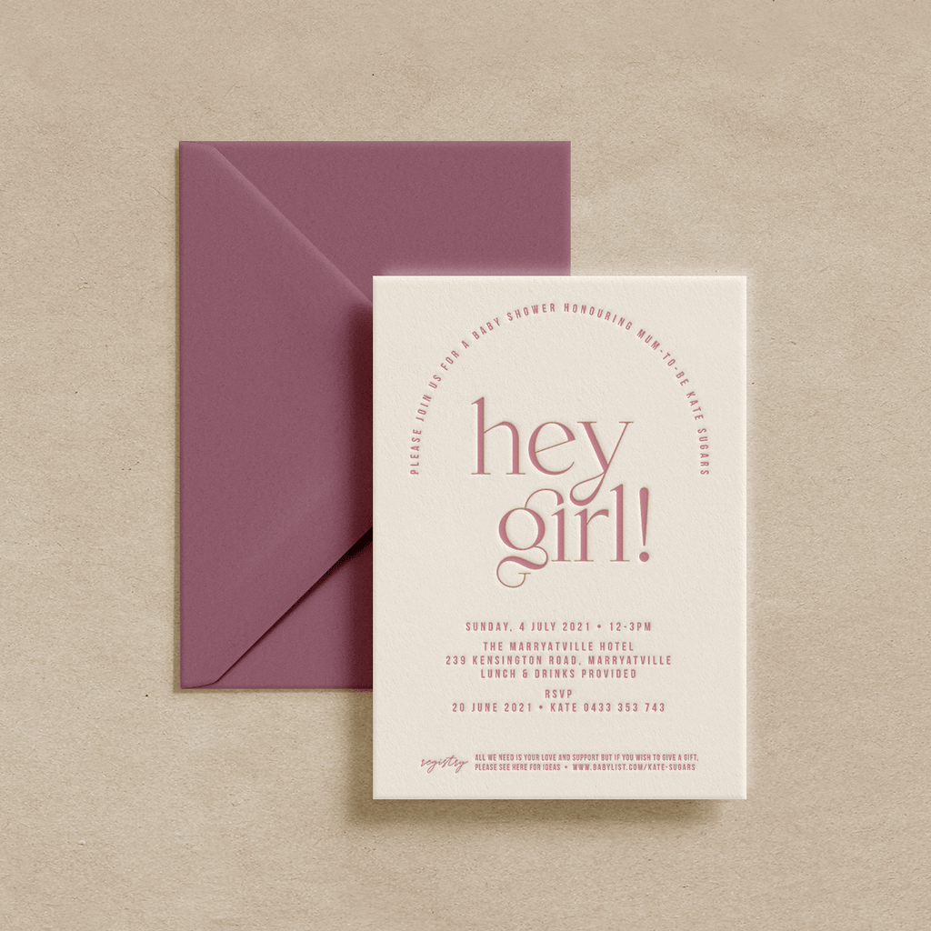 Hey Girl Invitation