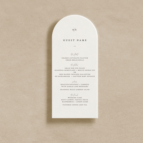 Initials Menu