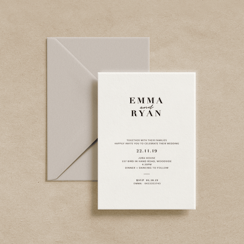 Minimal Invitation