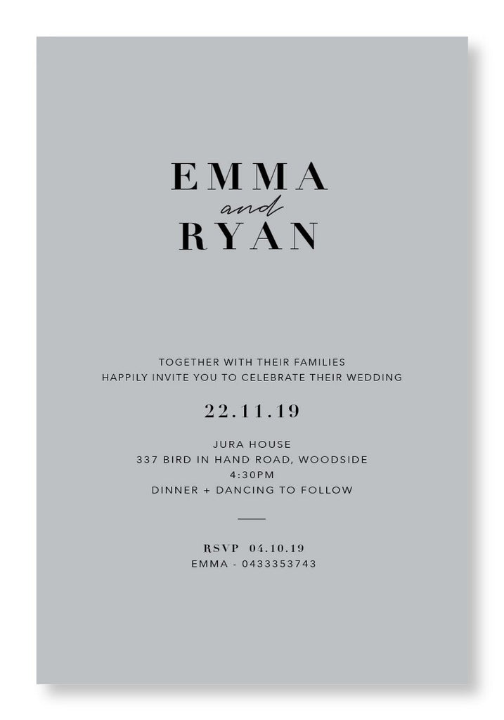 Minimal | Black print on Haze card