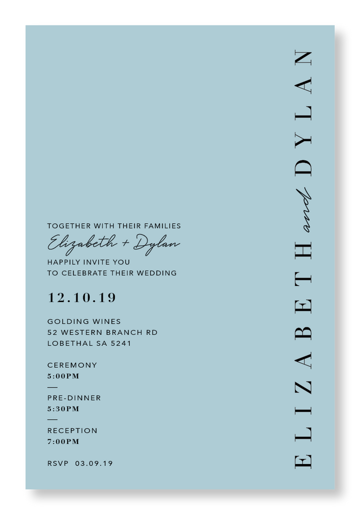 Vogue | Black print on Duck Egg card