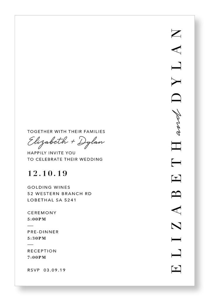 Vogue | Black print on White card