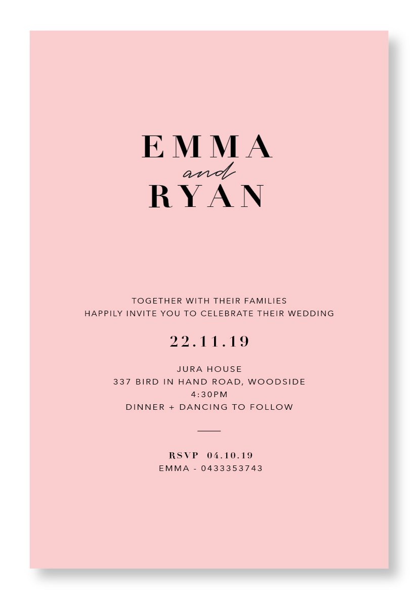 One & Only Invitation – Bluebelle Studio